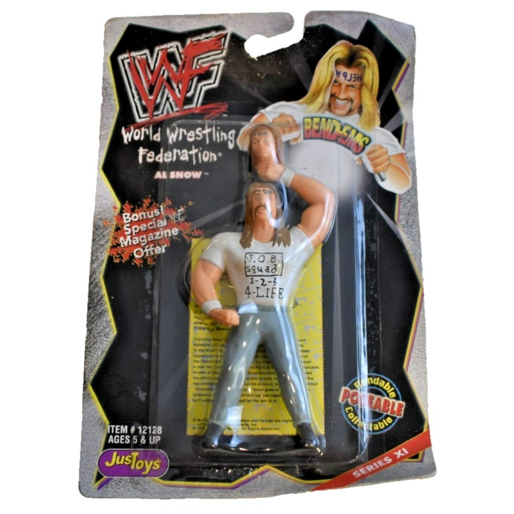 WWF WWE Just Toys Al Snow Head Bend-ems Wrestling Figure Series 11 1999